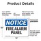 Signmission Fire Alarm Panel OSHA Notice Sign, Plastic, 14in W x 10in L, 2PK OS-2PACK-NS-P-1014-L-12535 - alternate 2
